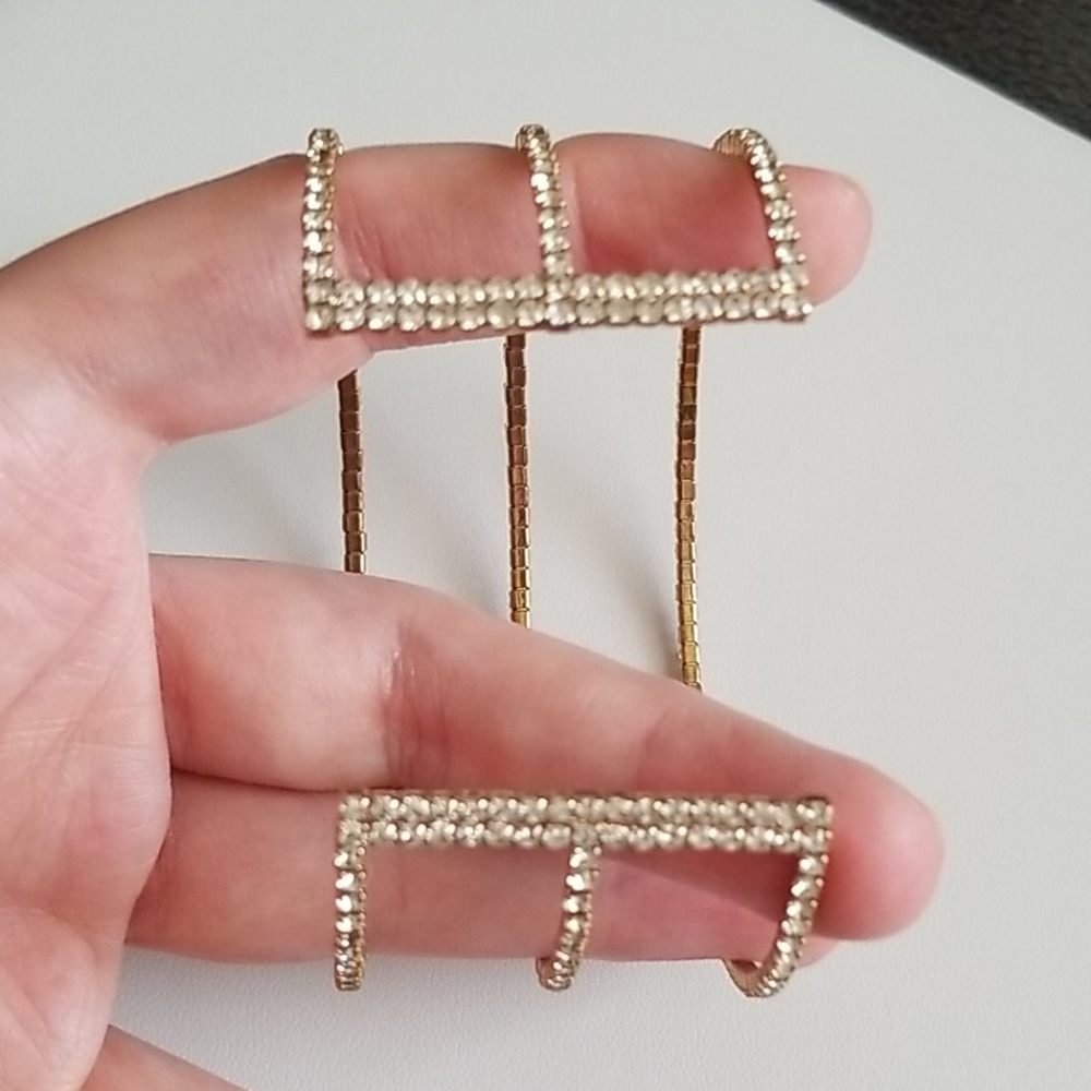 Gold Rhinestone Cuff - Picture 6 of 6